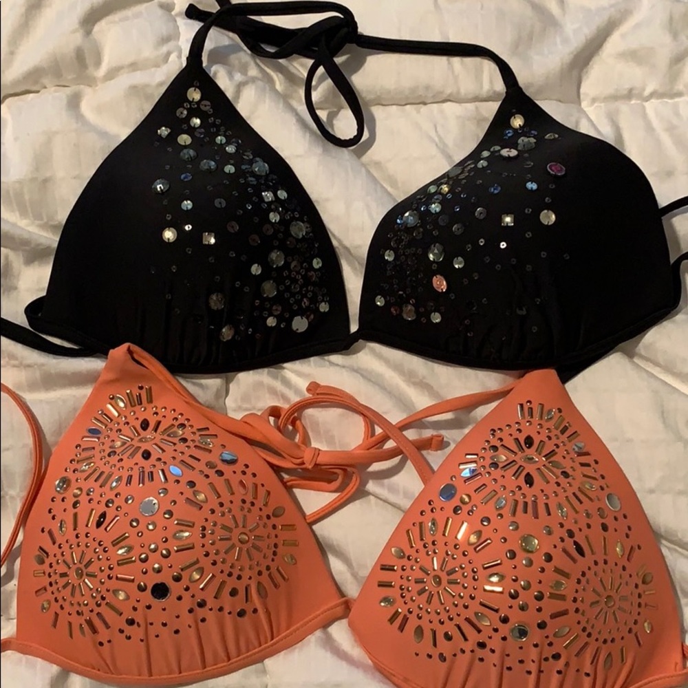 Assorted bikini tops